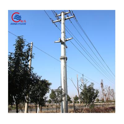 China Steel 10KV 11KV 38KV 69KV 220KV Hot Dip Galvanized Steel Pole Transmission Power Pole for sale