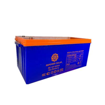 China Repowersolar life cycle solar battery 12v 100ah 200ah 250ah deep cycle storage acid batteries for sale for sale