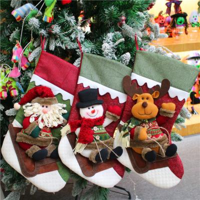 China Wholesale Custom Cartoon Christmas Gift Plush Christmas Decoration Christmas Sock Baby Funny Socks Bag Cartoon for sale