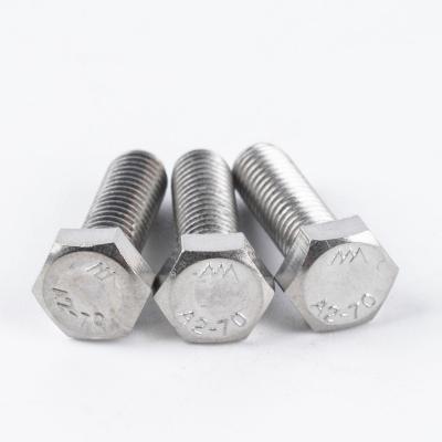 China Stainless steel 316 stainless steel 12.9 din933 galvanized extra large m5 lengthened hex head bolts and hex nuts for sale