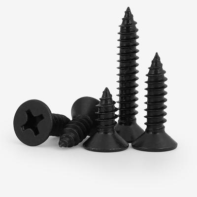 China Flat Porcelain Bottom Price Black Phosphor Phosphating Self Tapping Phosphate Nail z Wood Drywall Screw for sale