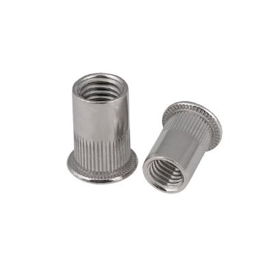 China Heavy industry m6 bronze zinc no press rivet small open internal threaded nut small steel head collar csk for sale