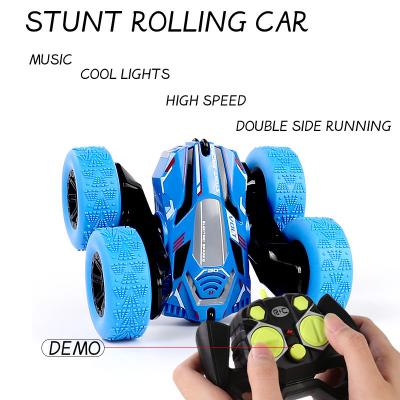 China 2022 New Auto Return Stunt Car Toy 4wd Remote Control Double Sided Music Lights Rc Radio Control Rotating Drift High Speed ​​Toys for sale