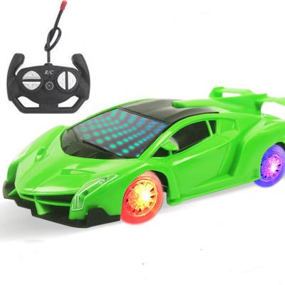 China 1:18 shinning RC hobby roadster toy Lamborghini car tire scale 3D model light effect four-way remote control car for sale