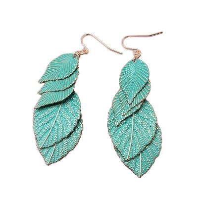 China Other high quality hot selling 925 simple silver ear hook earrings size leaf earrings for sale