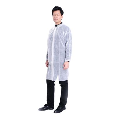 China General Plastic Cheap Disposable Lab Coat PE Disposable Dust Lab Coat for sale