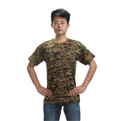 China Outdoor Anti-pilling Outwear Camp Poke Tactical Military Camouflage T-shirt Men Breathable Army Combat T-Shirt for sale