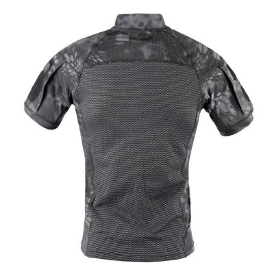 China Men's Frogman T-shirt Men's Breathable Gym Suit Training Military Tactical Knitted Short Sleeve Shirt for sale