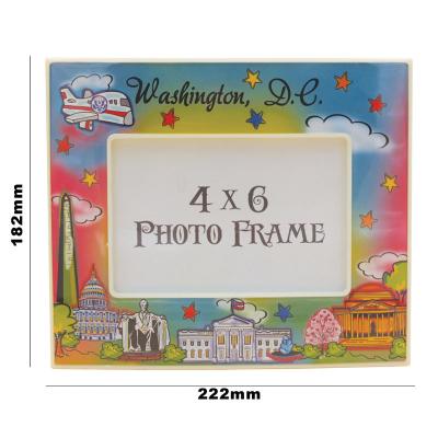 China Custom Home Decor 4r Souvenir 4r Picture Frame PVC 4x6 Medium Plastic Stand Table Acrylic White Top Frame for sale