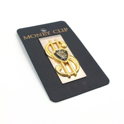 China Luxury Metal Money Clip Custom Design Money Holder Card Holder Banknote Clip Souvenir For Gift To Give Away for sale