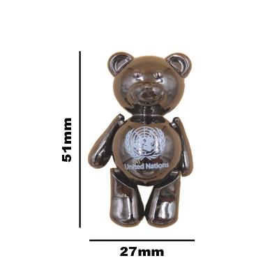 China Custom Bear Metal Animal Manet Figure Fridge Magnet Moving Gift Toy Moving Key Ring For Souvenir for sale