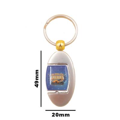 China Custom Metal Spinner Oval Spinning Key Chain Souvenir Spin Spinning Key Chain For Gift Forever Giving for sale