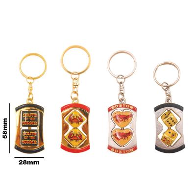 China Custom Metal Double Spinner Spinning Key Chain Keepsake Spin Spinning Key Chain For Gift Forever Giving for sale