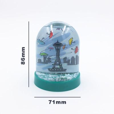 China Custom Large Half Snow Globes Medium Size Snow Globe Souvenir Photo Custom Large Round Inflatable Plastic Snow Globes Diy for sale