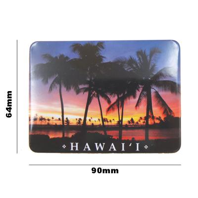 China Shape Large Tinplate Rectangle Magnetic Coaster Magnet Custom Picture Photo Souvenir Fridge Magnet for sale