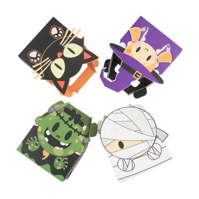 China 24 Pcs Halloween Candy Sweet Chocolate Packaging Recyclable Paper Boxes / Package Cartoon Comics for sale