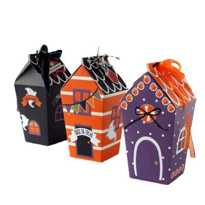 China Recyclable Halloween Cookie House Paper Candy Cookie Box Gift Packaging Box for sale