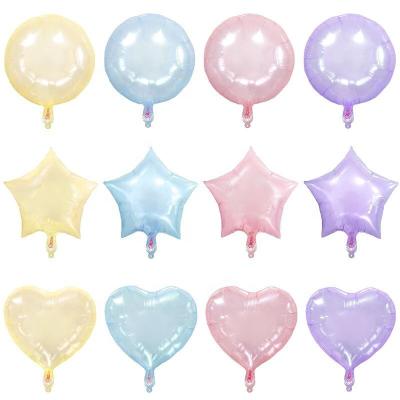 China Foil balloon 18 inch star love heart around Crystal Foil Balloon Balloons clear transparent for sale