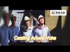 lost foam cast anode yoke high strength compact structure with two pins