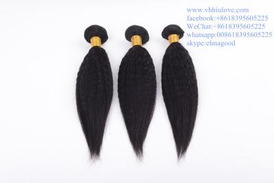 China Kinky Straight Chinese Human hair extension/hair wefts/hair weaving for sale