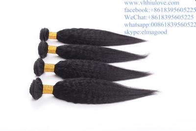 China Mongolian Virgin Human hair,coarse kinky straight,Italian yaki wave texture human hair for sale