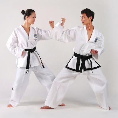 China Durable High Quality Black Belt Tkd ITF Medals Taekwondo Martial Arts Uniform for sale