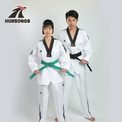 China 100% comfortable polyester WTF Taekwondo martial arts uniform for sale