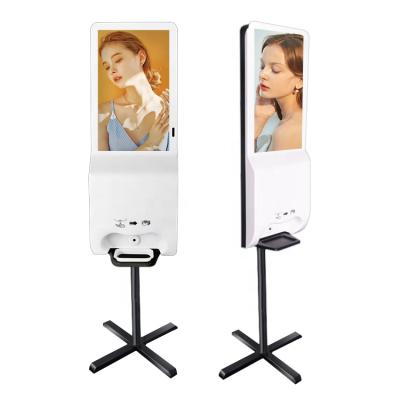 China Advertising Display for Hand Android Digital Signage and Hand Sanitizer Station Advertising Display Wash Floor-standing Player for sale