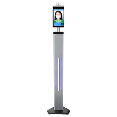 China Motion Detection Face Recognition Thermometer Time Attendance System Temperature Shielding Detection Kiosk for sale