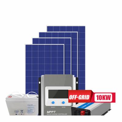 China High Efficiency Home Use10KW Off Grid Solar Panel Kit 110v 220v 2kw 3kw 5kw 10kw 20kw Solar System for sale