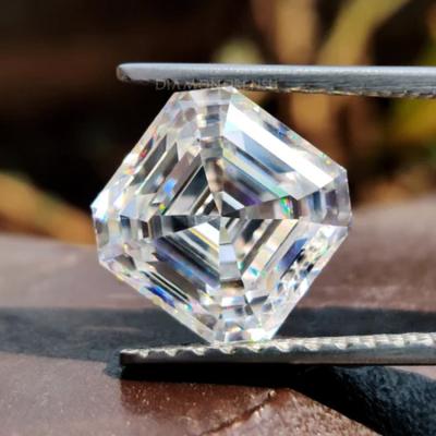 China Color Play Or Fire Loose Moissanite Stone DEF Color Excellent Ascher Cut Synthetic Moissanite Diamond Stone for sale