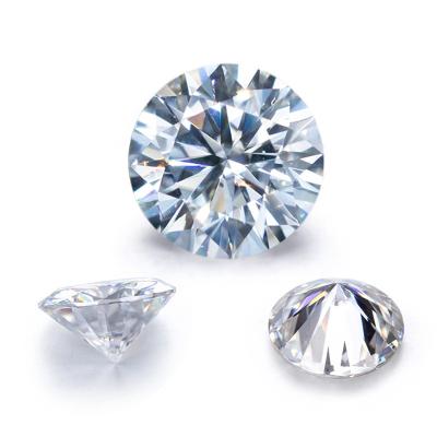 China Color Game or Fire Wholesale Hot Loose Round Brilliant Diamonds VVS D White Loose Moissanite E-F Cut Moissanite Stones for sale