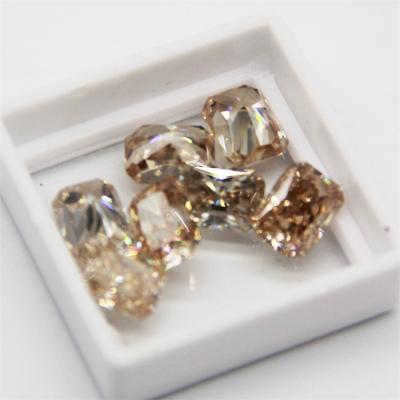 China Color Set or Price Champagne Loose Moissanite Moissanite Radiant Cut Customization Diamond Diy Jewelry Stone Per du feu for sale