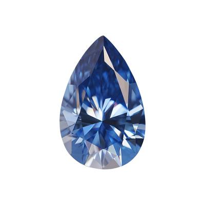 China Color Play or Wholesale GRA Fire Stones Pear Dark Blue Brilliant Cut Moissanite 0.1-6ct Fancy Gra Certificate Loose Moissanite Diamond for sale