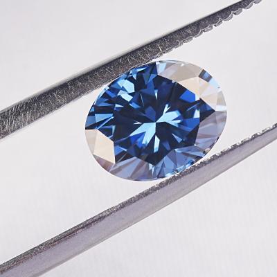 China Moissant Diamond Tester 0.3-10CT Lab DEF Grown Color Or Diamond Fire VS Color Moissanite Blue Oval Brilliant Loose Stone For Jewelry for sale