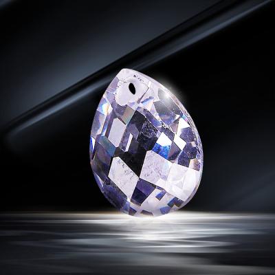 China High Quality Game or Fire Color CZ Pear Shape Crushed Ice Cut Loose White Zircon Gemstones For Jewelry for sale