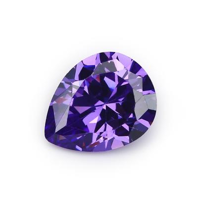 China Game Or Fire Pear 1mm 1.25mm 1.5mm Color Cut Cheap Price Aaaaa Grade CZ Zircon Gems Stone White Loose Swiss Zircon Stone for sale