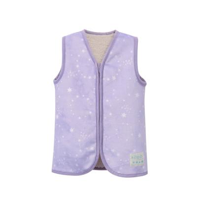 China Success Outer Purple Short Plush Casual Wear Sweater Vest Winter Children Vest for sale