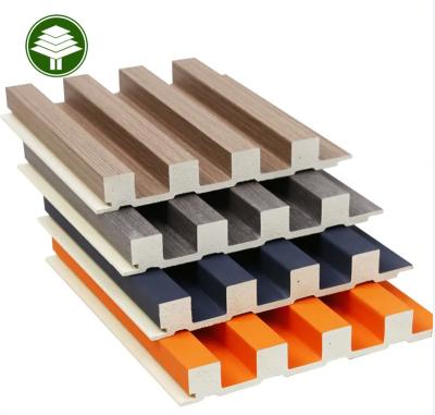 China Modern WPC Wood-Plastic Composites Panel Grating Grille  Decoration Trim wall Panel for sale