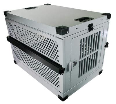 China Custom Stainless Steel ISO9001 Approval Dog Crate Folding Dog Travel Dog Crate Folding for sale