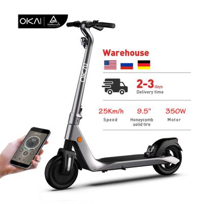 China Okai US/EU stock warehouse unisex ultra light commutecity scooter foldable portable electric scooter with buleteeth for sale