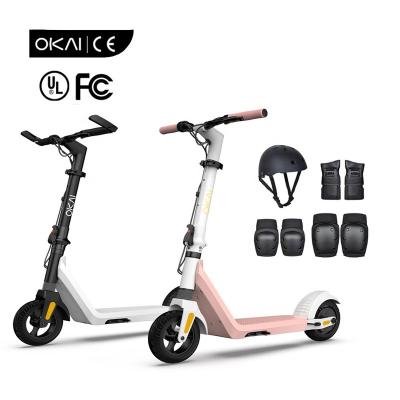 China 2021 Best Carbon Steel 2-Ride Modes Drum Brake Rear Drive OKAI ES50 250W Kids Electric Scooter for sale