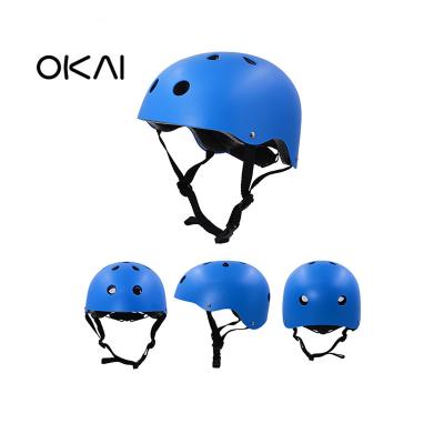 China ABS OKAI EU Warehouse Professional Riding Helmet Safety Protect Helmet Breathable Adjustable Size For Older Adults Kids for sale