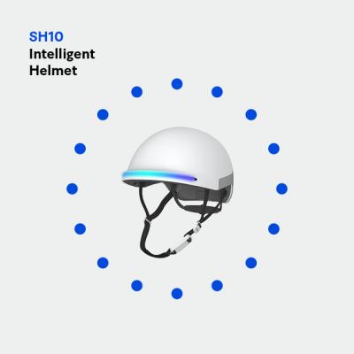 China 2022 New ABS OKAI Smart Helmets LED Warning Flash Scooter Riding Helmets For Different Sports for sale