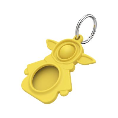 China Colorful Anti-fall Yoda Baby Protector Case Soft Air Tag Integrated Silicone Cover Key Chain Use For Protective Airtags for sale