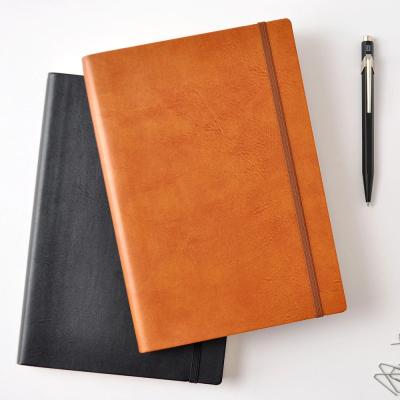 China PU Leather Notebook A5 Soft Leather Custom Logo Business Soft Book Office Diary Diary Notebook For Gift for sale