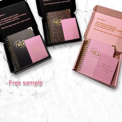 China 2022 Wholesale A5 Planner Pink A5 Spiral Wellness Goal Diary Journal Planner Weekly Agenda Notebook For Gift for sale