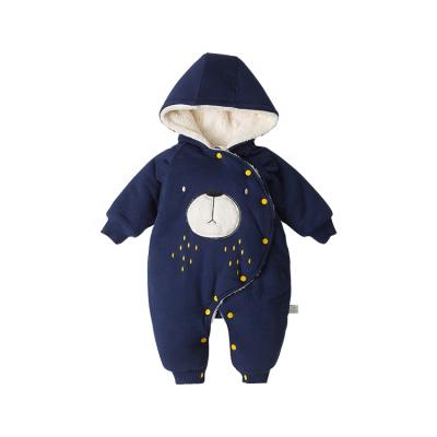 China Cute animal cotton baby clothes romper sets with full sleeve for baby boys 3 to mount 6 with detail on bear doll design 1598 for sale