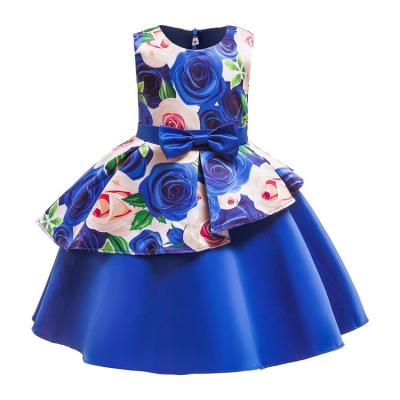 China Formal Girls Dress Princess Party Birthday Toddler Girls Dresses Kids Girl Floral Party Wear Western Dress for sale