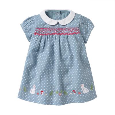 China Summer Breathable Clothing Kid Dresses Smart Casual Dress With Dot Printed For Girl Children for sale